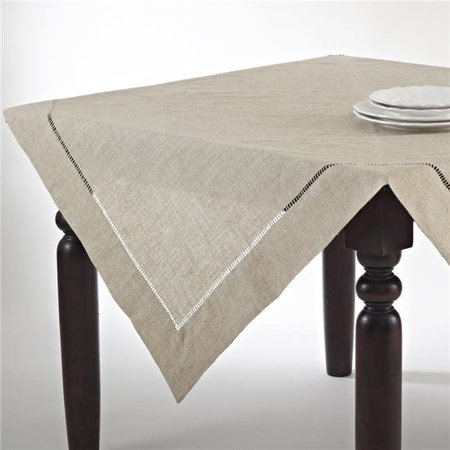 SARO LIFESTYLE SARO 731.N90S 90 x 90 in. Everyday Square Toscana Table Topper - Natural 731.N90S